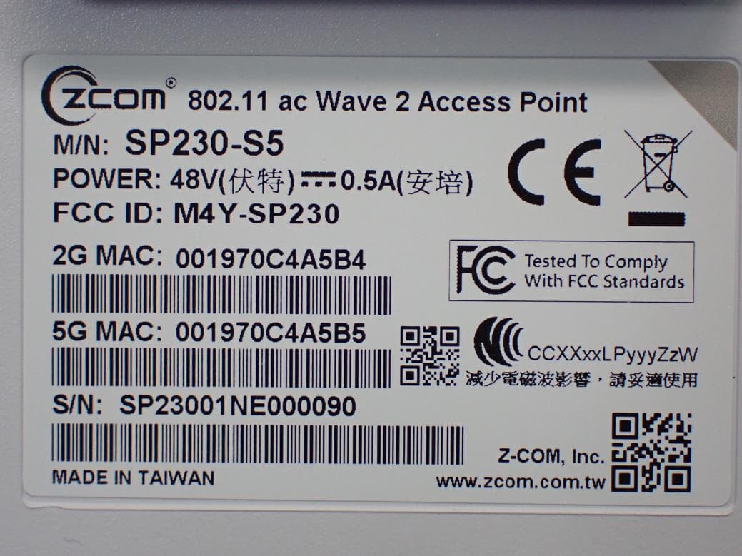 802.11 ac Wave 2 Access Point - FCC ID M4Y-SP230 - Z Com Inc (2)