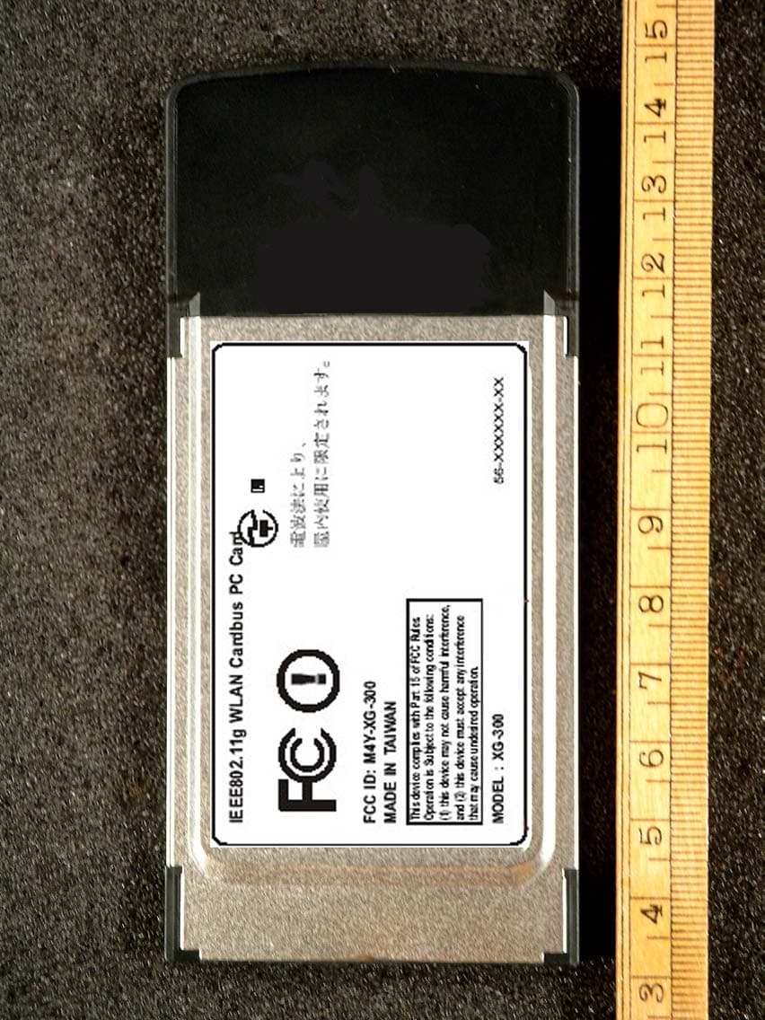 2.4 GHz IEEE 802.11g WLAN Cardbus Card - FCC ID M4Y-XG-300 - Z Com Inc (2)