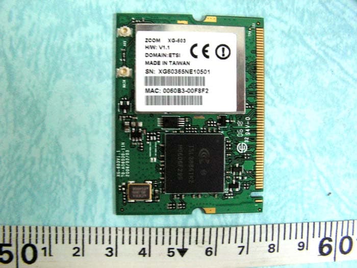 802.11b/g Wireless mini-PCI Module - FCC ID M4Y-XG-603 - Z Com Inc (2)