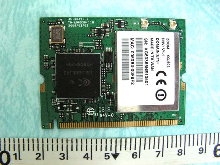 802.11b/g Wireless mini-PCI Module - FCC ID M4Y-XG-603 - Z Com Inc
