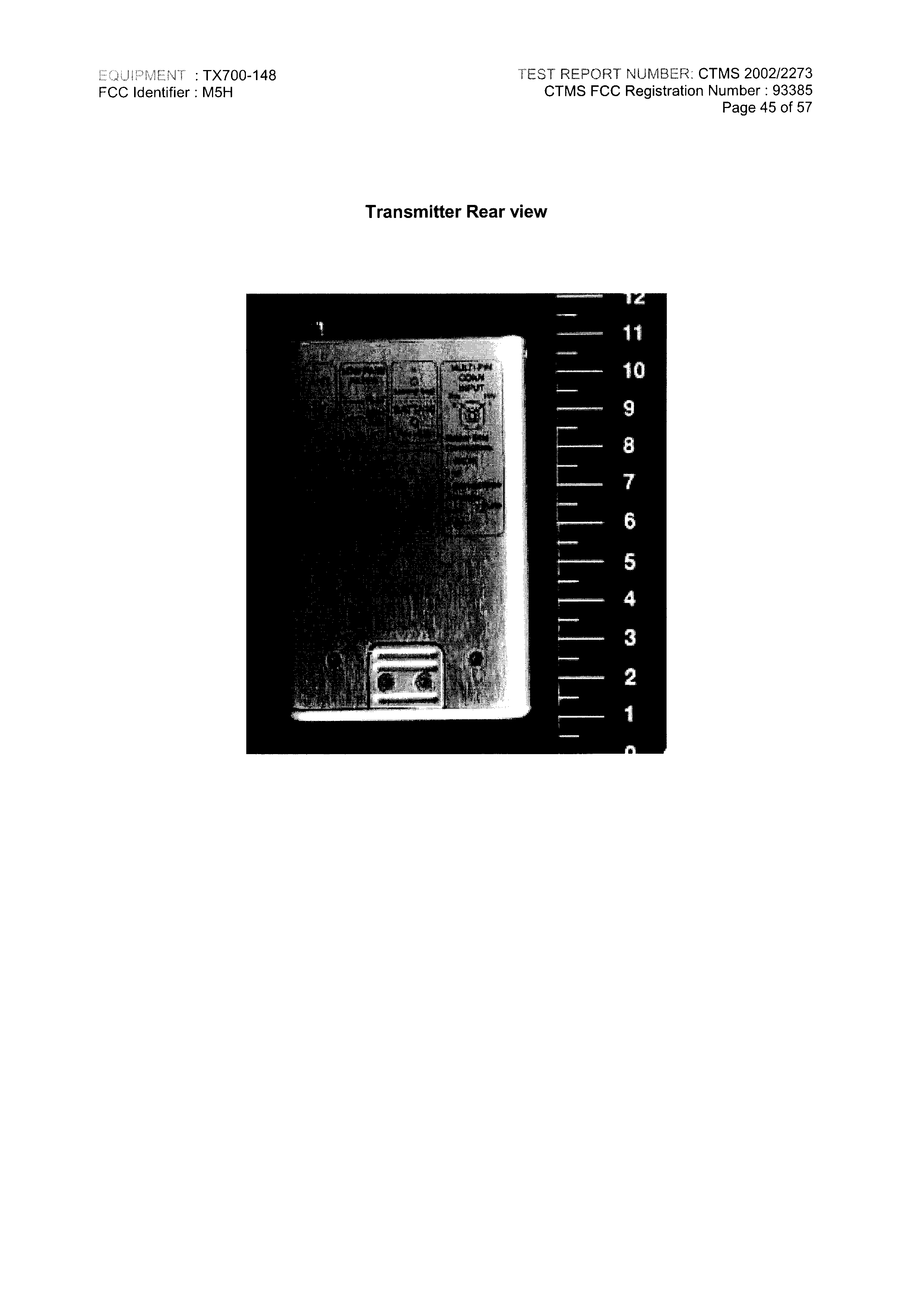 Multi-frequency pocket transmitter - FCC ID M5HTX700 - Audio Engineering Ltd