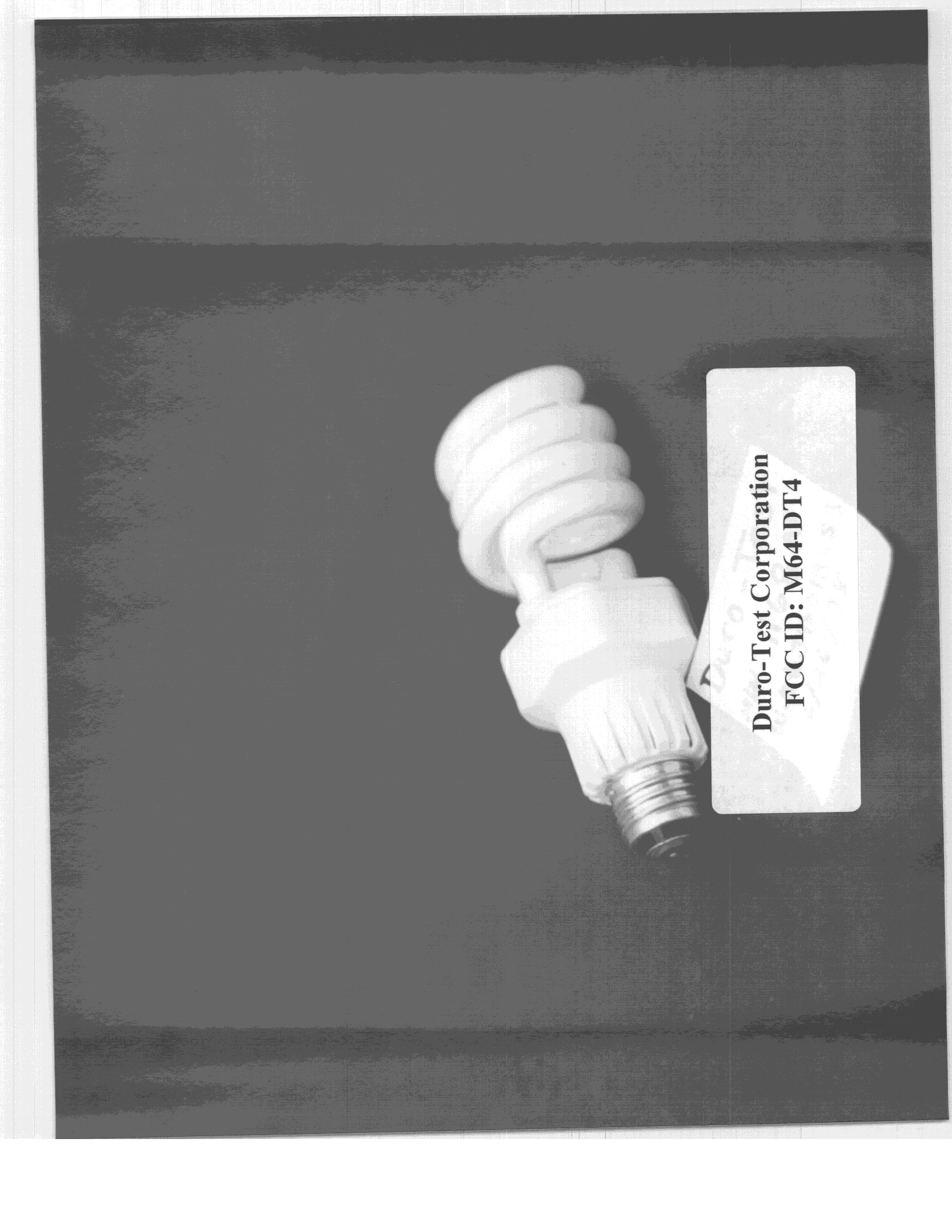 RF Ballast - FCC ID M64-DT4 - Duro Test Corporation