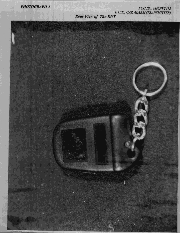 DSC - Part 15 Security/Remote Control Transmitter - FCC ID M65NVT412 - Super Nova Co Ltd