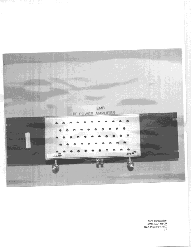 AMP - Amplifier - FCC ID M7G-UHF450-70 - EMR Corporation (3)