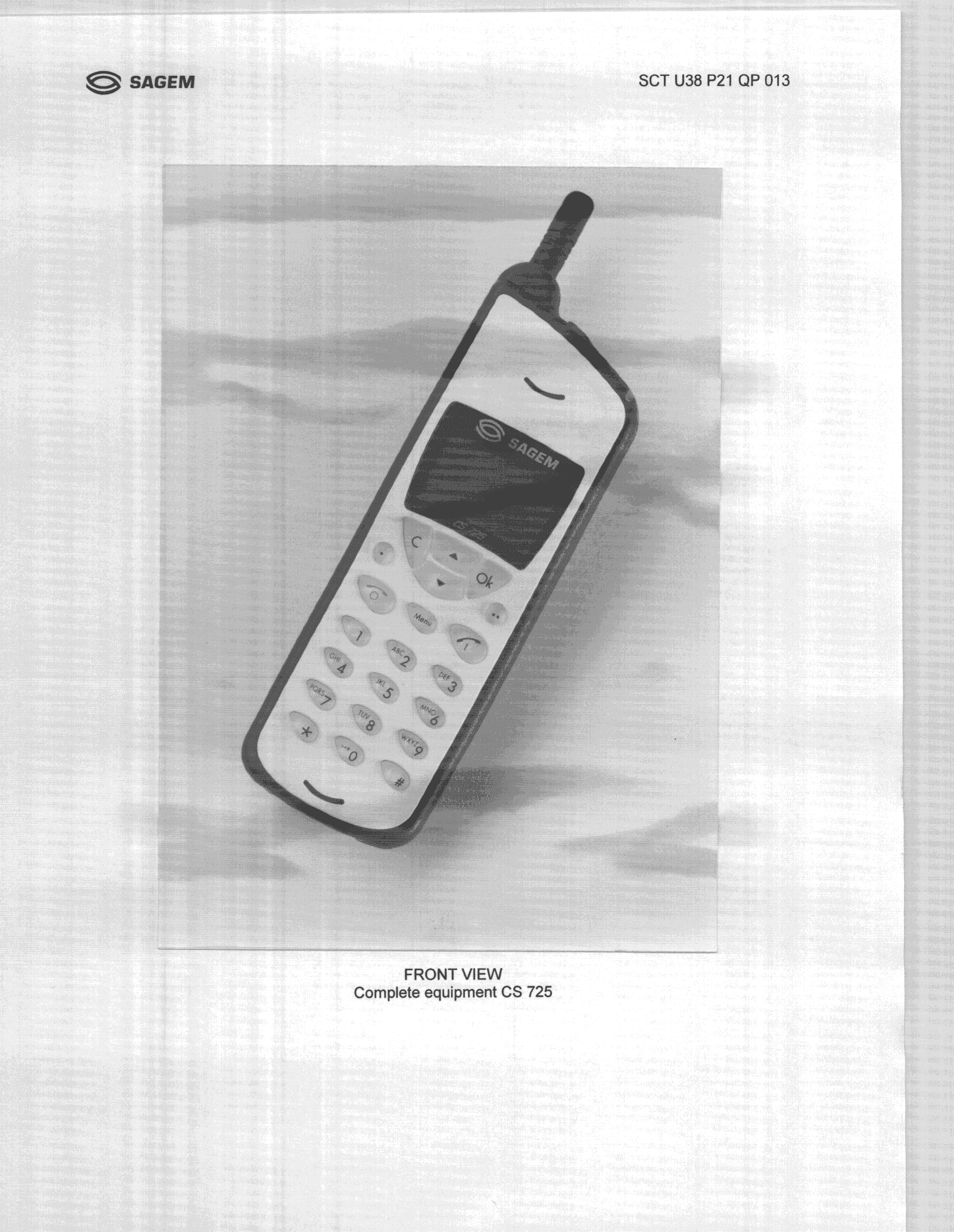 PCE - PCS Licensed Transmitter held to ear - FCC ID M9H95380002 - Sagem Wireless (2)