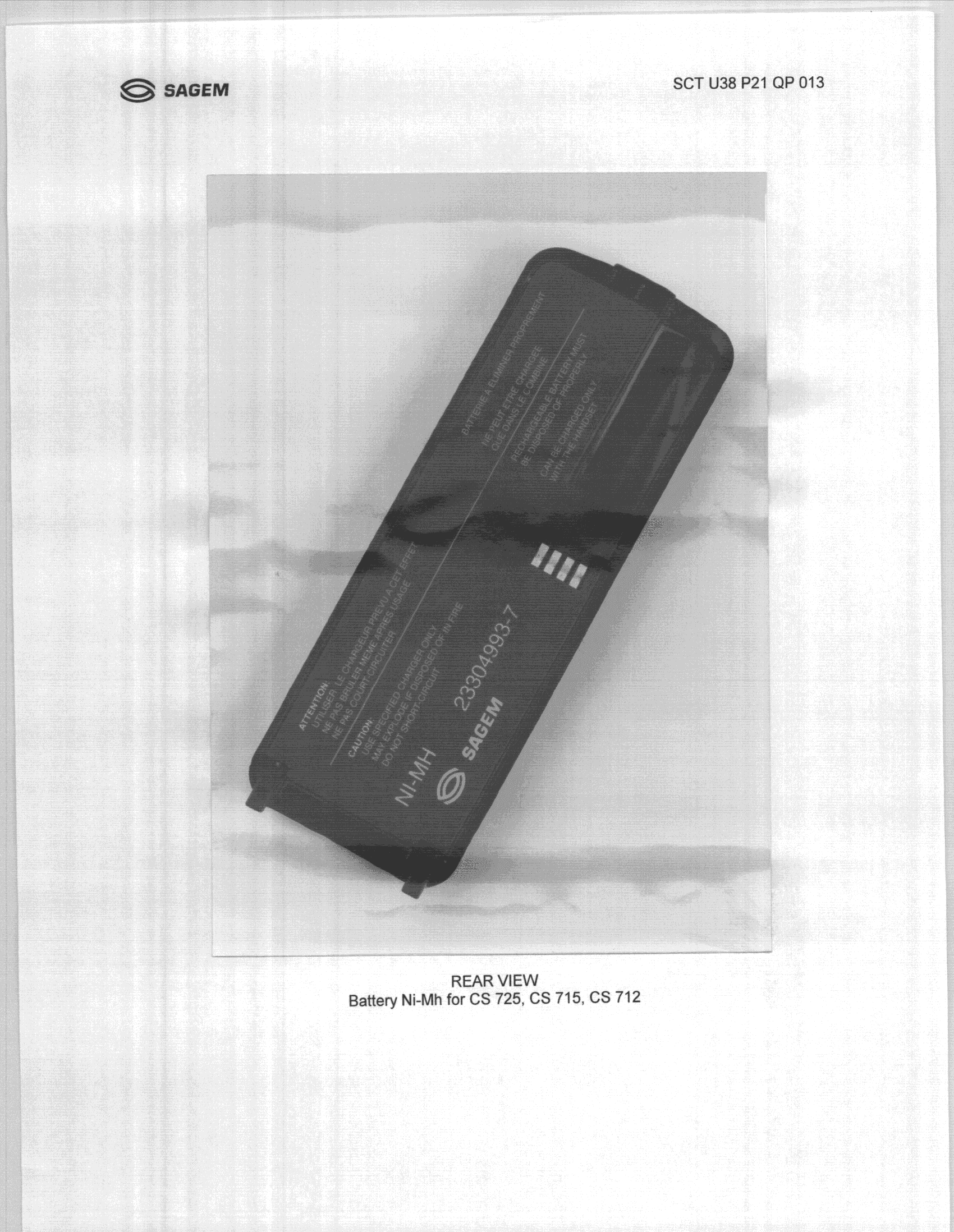 PCE - PCS Licensed Transmitter held to ear - FCC ID M9H95380002 - Sagem Wireless (4)