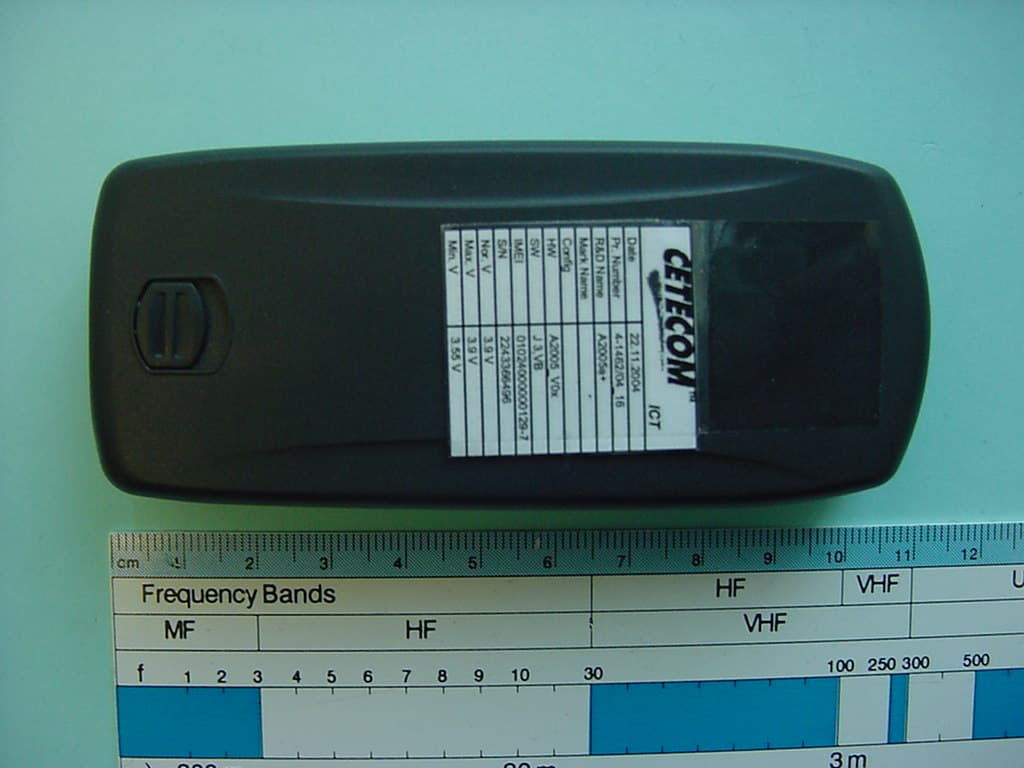 GSM 850/1900 Mobile Phone - FCC ID M9HA2005WR1 - Sagem Wireless
