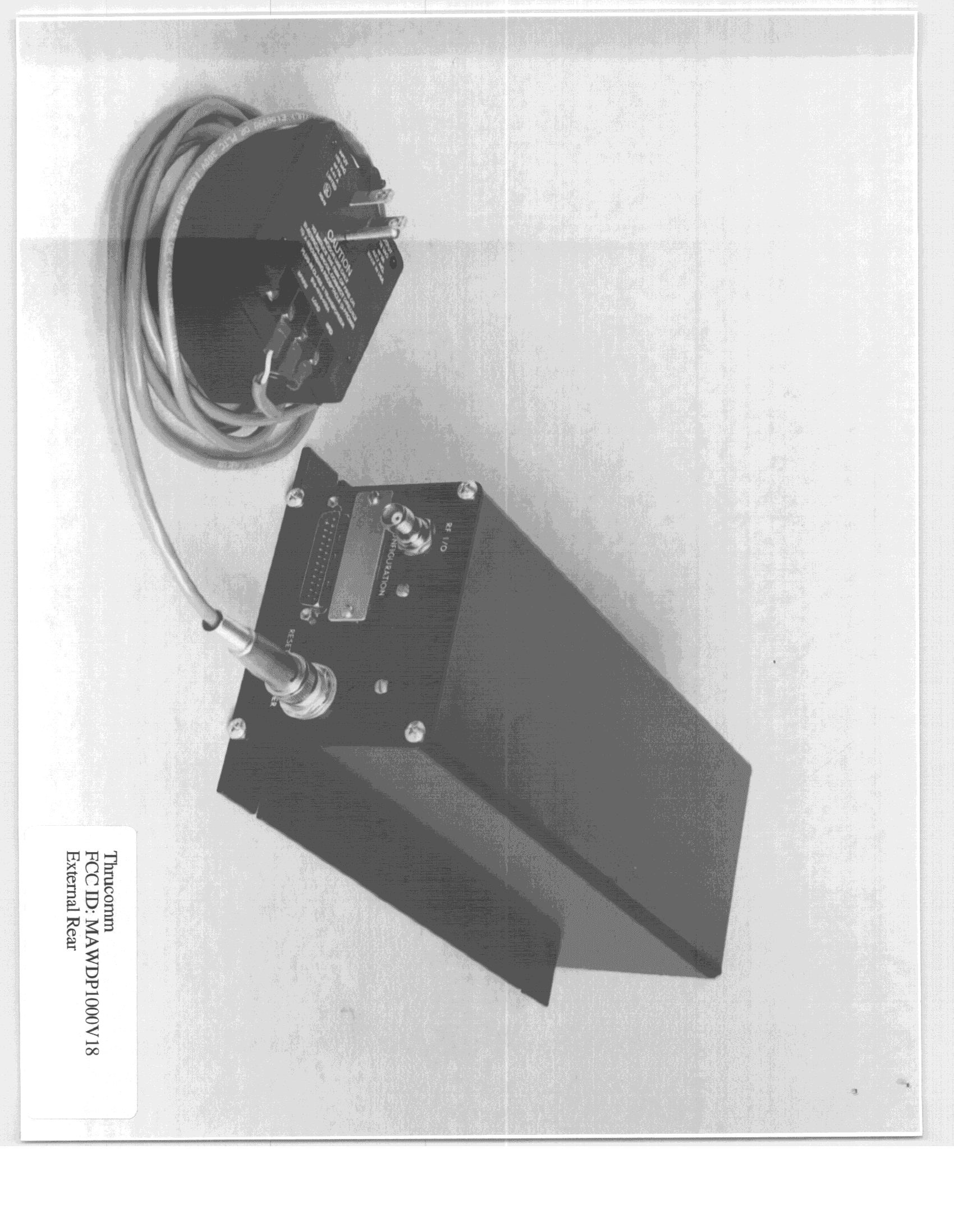 WLAN Transmitter - FCC ID MAWDP1000V18 - Thrucomm Inc