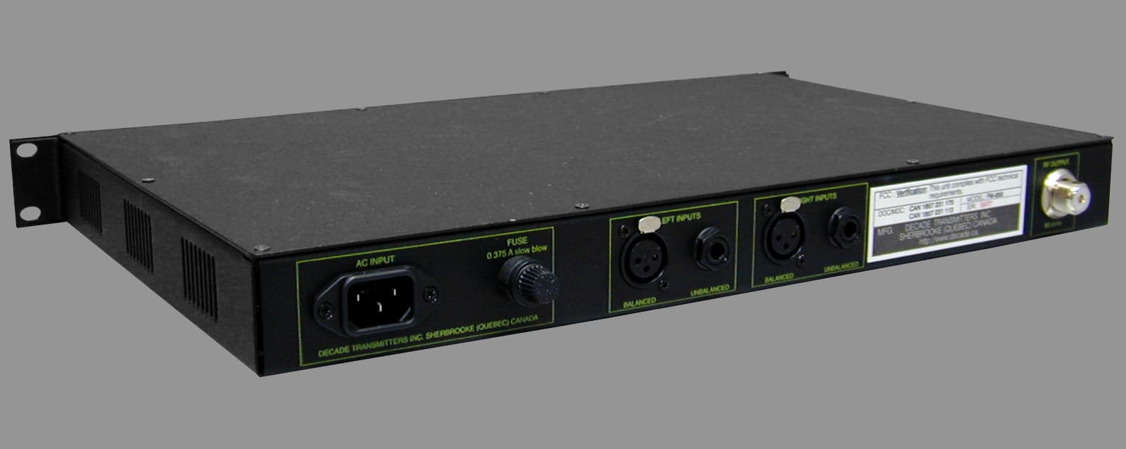 FM-800 and FM-850 - FCC ID MCHFM-800 - Decade Transmitters Inc (2)