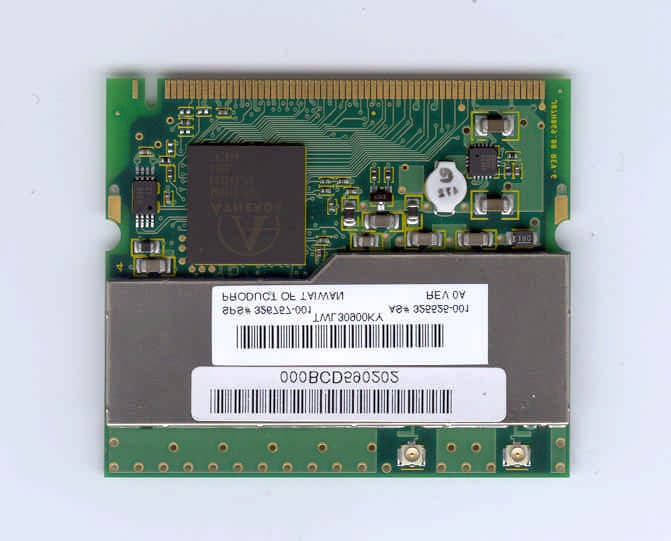 802.11 a/b/g WLAN Mini-PCI Module - FCC ID MCLJ07H06903 - HON HAI Precision Ind. Co., Ltd.
