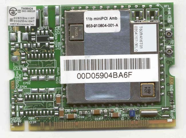 Mini PCI IIIB Wireless LAN Card - FCC ID MCLT60H42400 - HON HAI Precision Ind. Co., Ltd. (3)