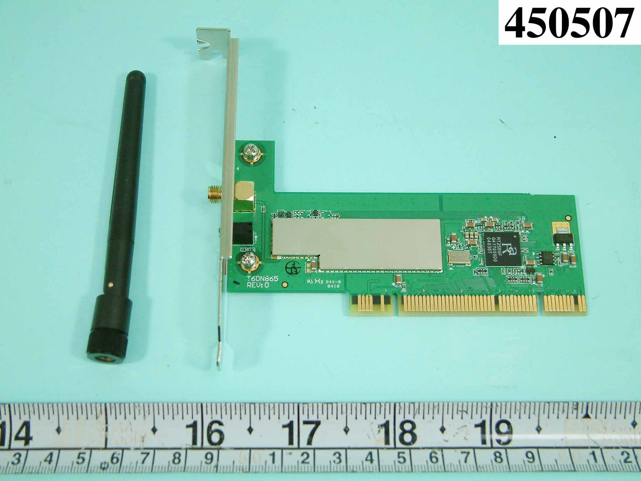 802.11b/g PCI Adapter Card - FCC ID MCLT60N865 - HON HAI Precision Ind. Co., Ltd.