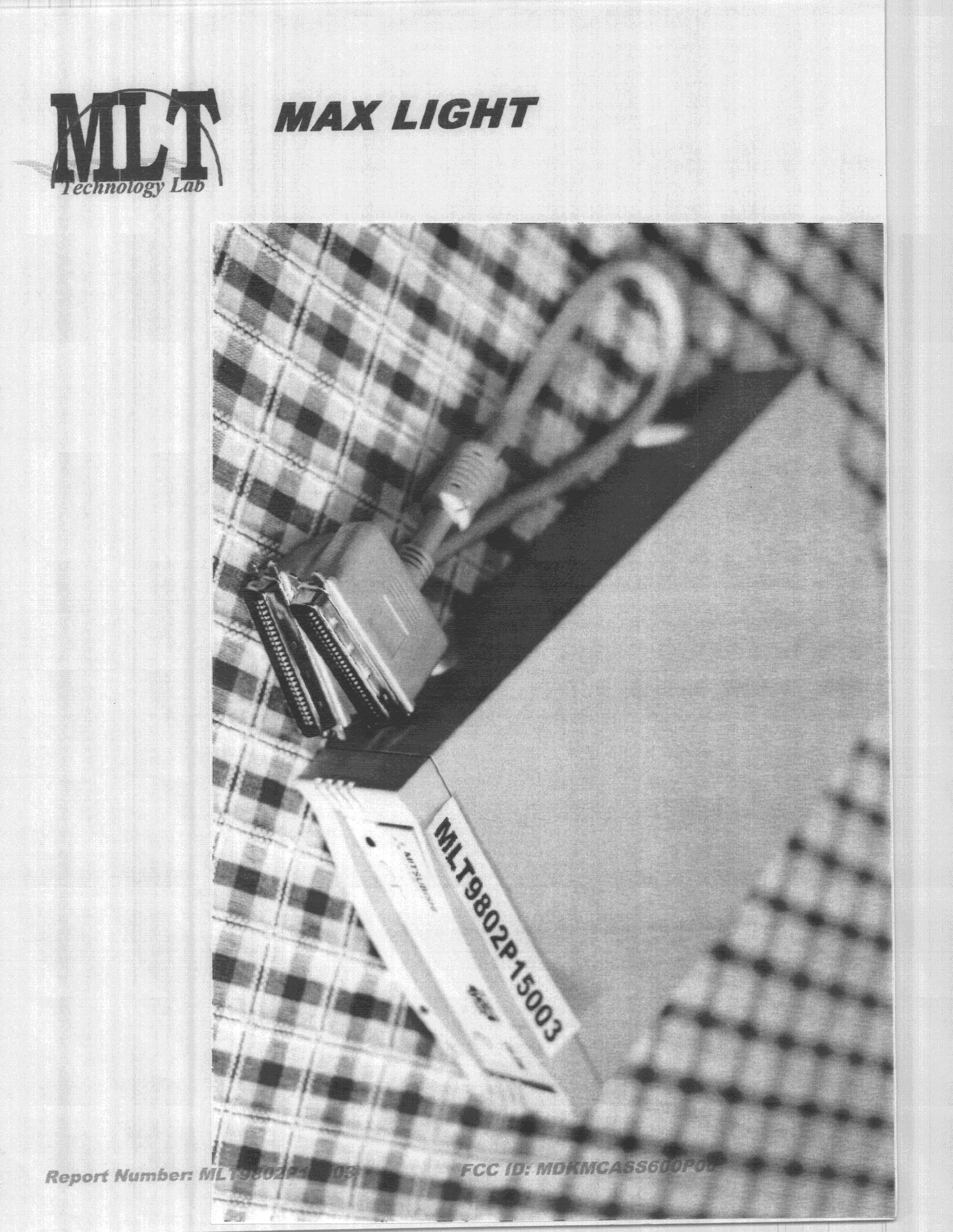 JBP - Part 15 Class B Computing Device Peripheral - FCC ID MDKMCASS600P00 - Mitsubishi Chemical America Inc