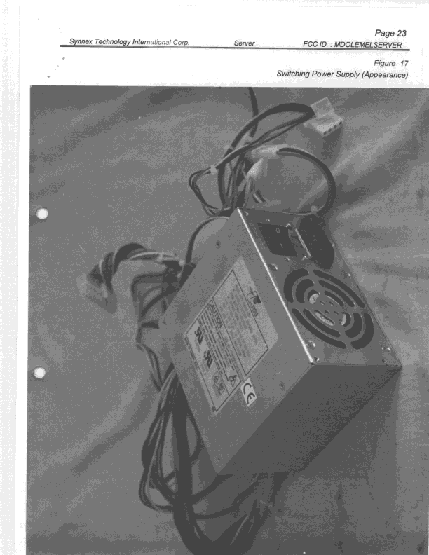 300 MHz Pentium II Computer - FCC ID MDOLEMELSERVER - Synnex Technology International Corp (2)