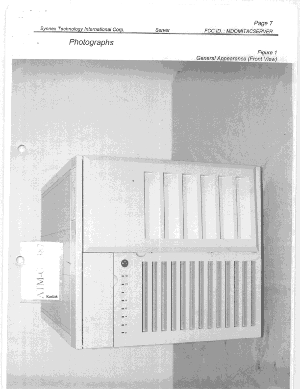 300 MHz Pentium II Computer - FCC ID MDOMITACSERVER - Synnex Technology International Corp (4)