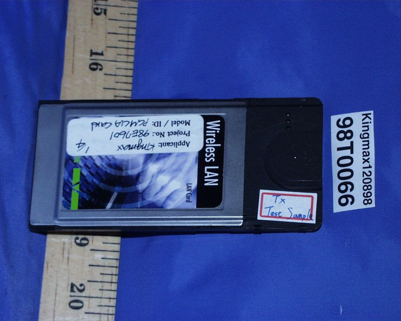 WLAN PCMCIA CARD - FCC ID MGA-KWE2000-HF - Kingmax Technology Inc