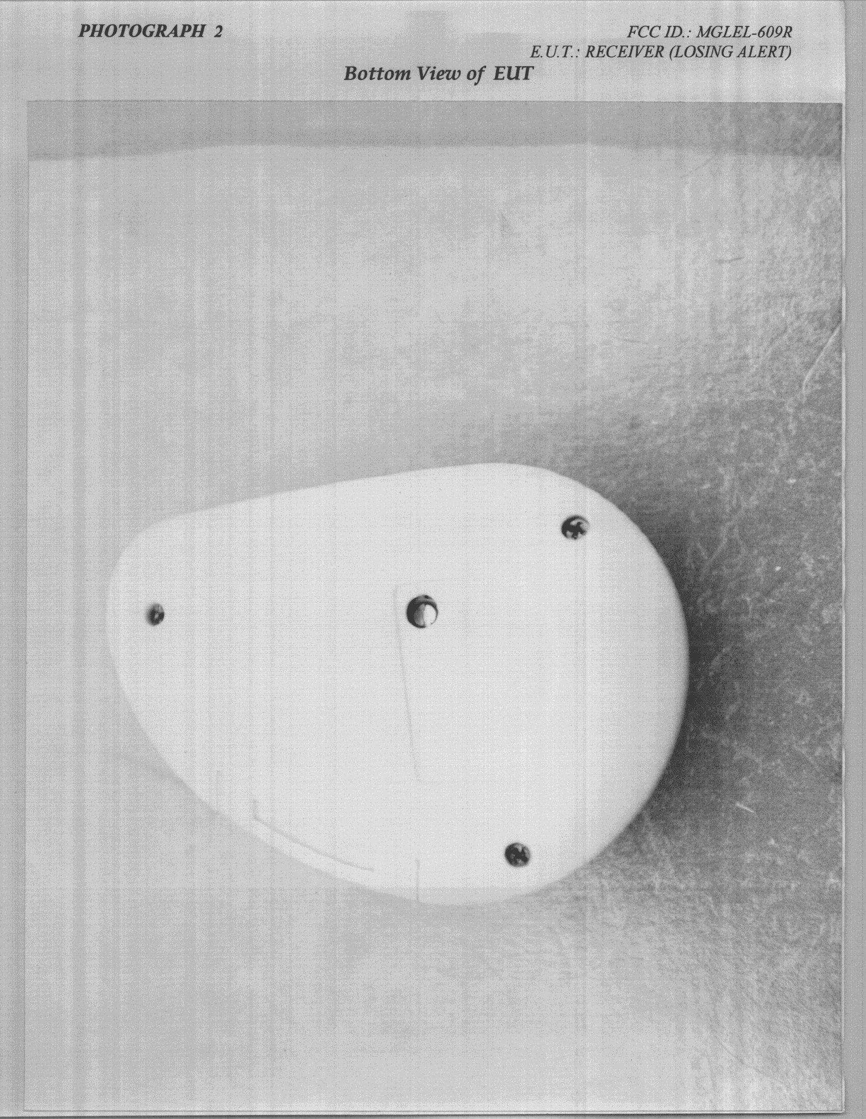 CRR - Superregenerative Receiver - FCC ID MGLEL-609R - E Lead Electronic Co Ltd