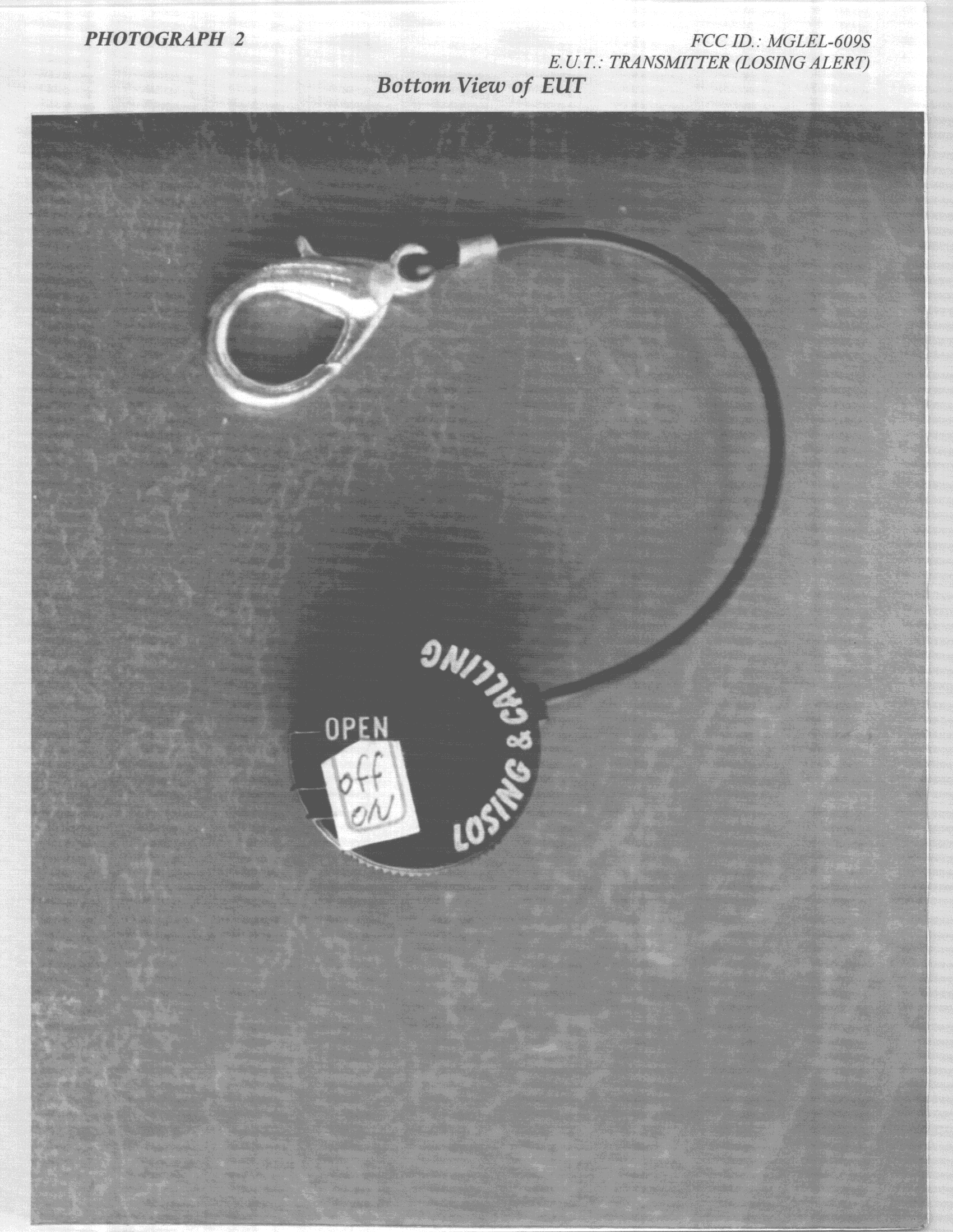 R/C Transmitter - FCC ID MGLEL-609S - E Lead Electronic Co Ltd (2)