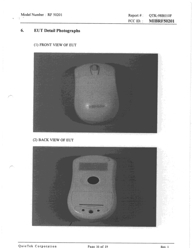 DXX - Part 15 Low Power Communication Device Transmitter - FCC ID MIBRF50201 - RF Link Systems Inc