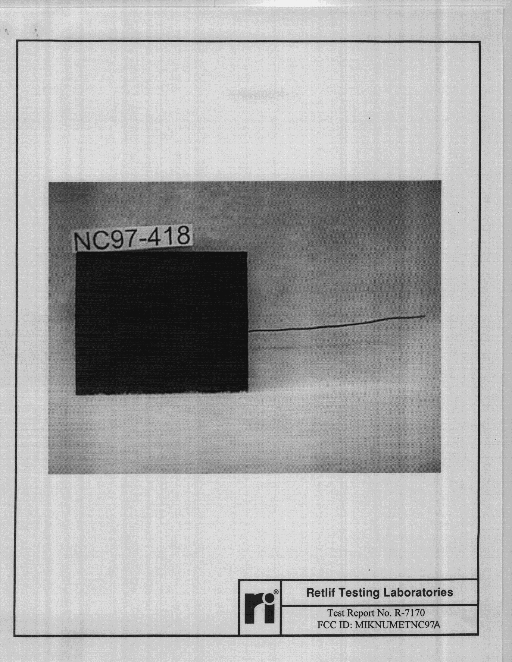 Traffic Monitor Transmitter - FCC ID MIKNUMETNC97A - Nu Metrics (3)