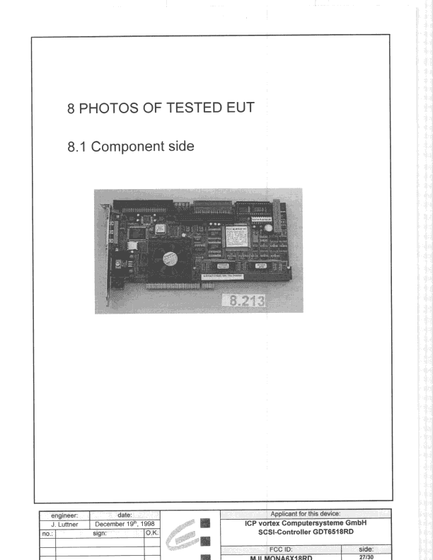 JBP - Part 15 Class B Computing Device Peripheral - FCC ID MJLMONA6X18RD - ICP Vortex Computersysteme GmbH (2)