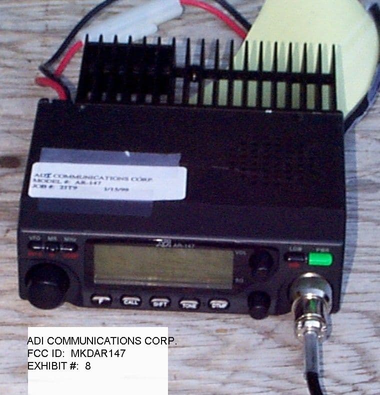 MOBILE TRANSCEIVER - FCC ID MKDAR147 - ADI Communications Corporation