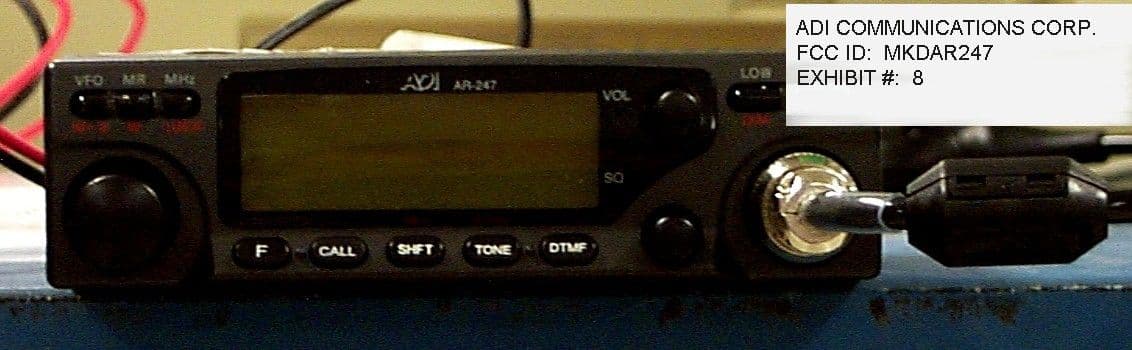SCANNING RECEIVER PART OF TRANSCEIVER - FCC ID MKDAR247 - ADI Communications Corporation