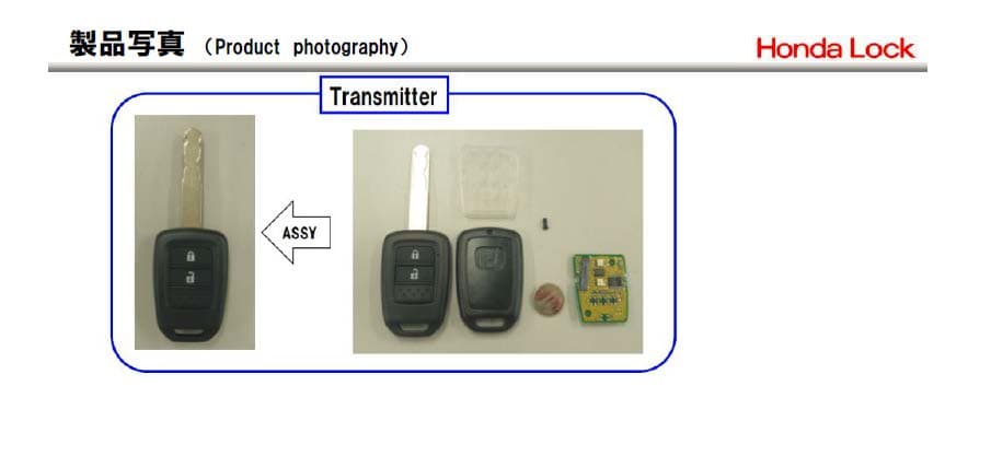 Keyless transmitter - FCC ID MLBHLIK6-1TA - Honda Lock Mfg. Co., Ltd.