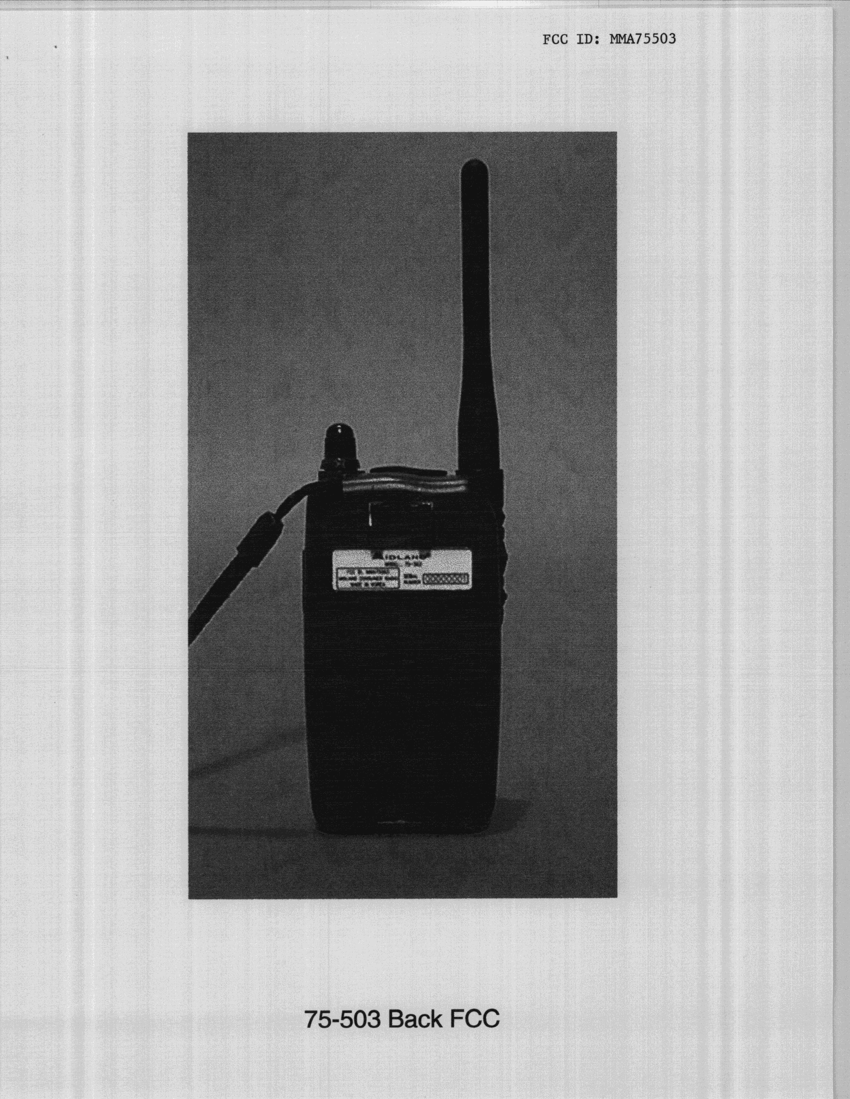 FRF - Part 95 Family Radio Face Held Transmitter - FCC ID MMA75503 - Midland Radio Corporation (2)