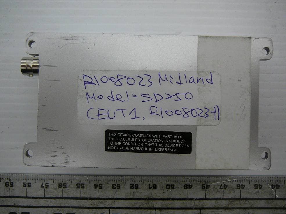 UHF Data Radio - FCC ID MMASD250U2 - Midland Radio Corporation