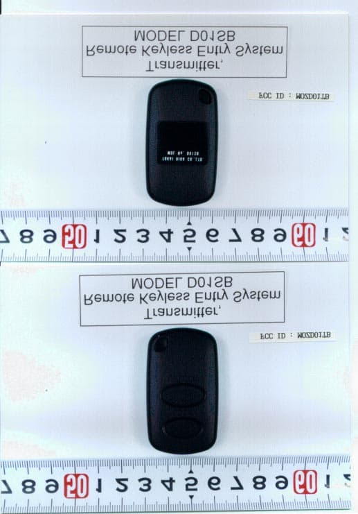 Remote Keyless Entry System for Cars - FCC ID MOZD01TB - Tokai Rika Co Ltd (2)