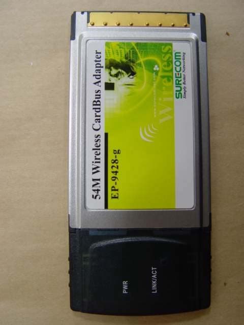 802.11g 54M WLAN CardBus Adapter - FCC ID MP3-9428G-0404 - Surecom Technology Corporation