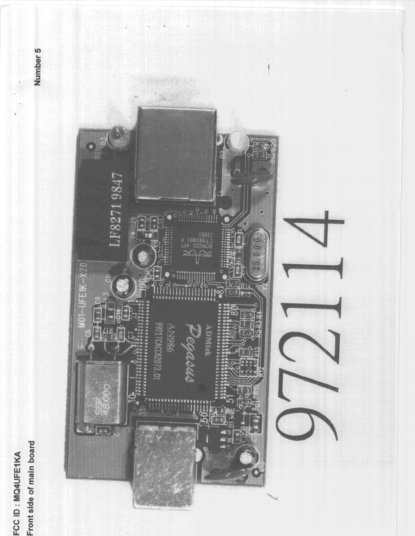USB Ethernet Adapter - FCC ID MQ4UFE1KA - Abocom Systems Inc