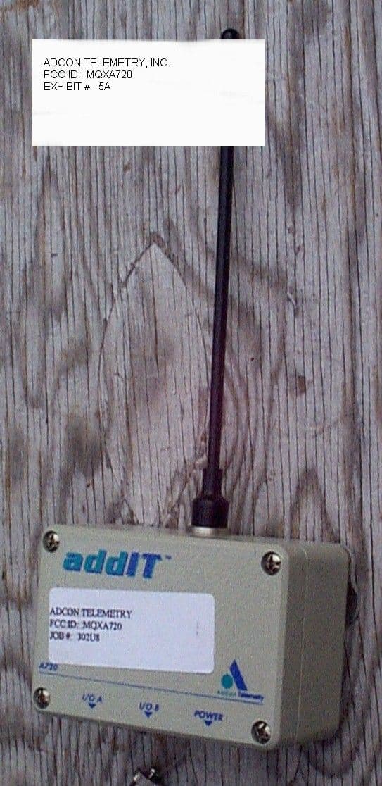 WIRELESS SENSOR INTERFACE - FCC ID MQXA720 - Adcon Telemetry Inc