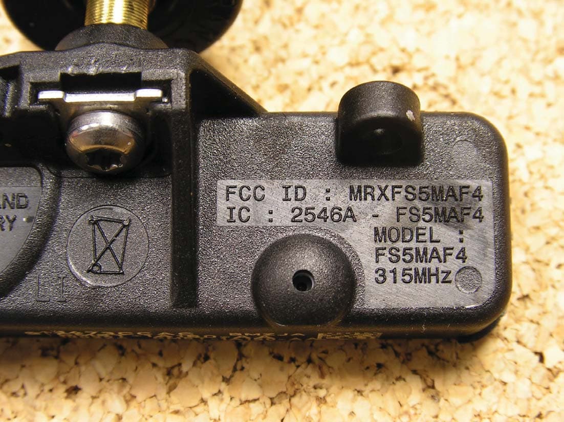 Tire Pressure Monitoring Transmitter - FCC ID MRXFS5MAF4 - Schrader Electronics (2)