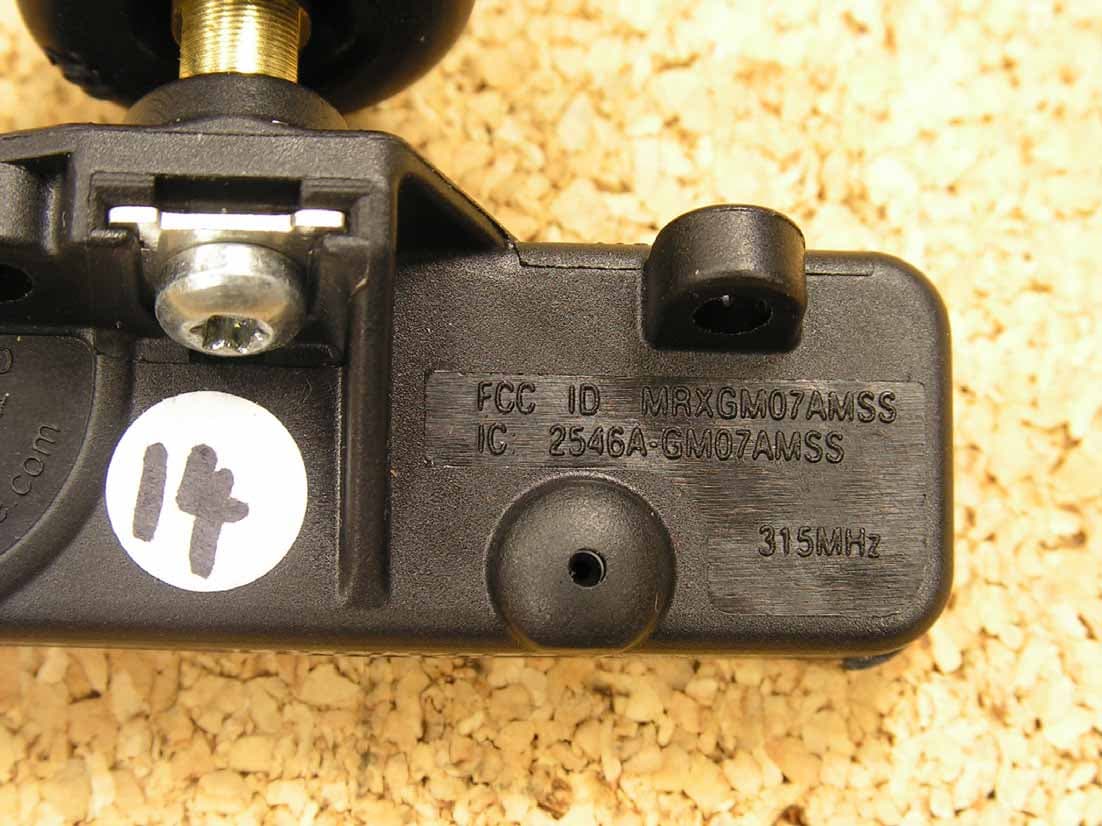 Tire pressure sensor - FCC ID MRXG43MA4S - Schrader Electronics (3)