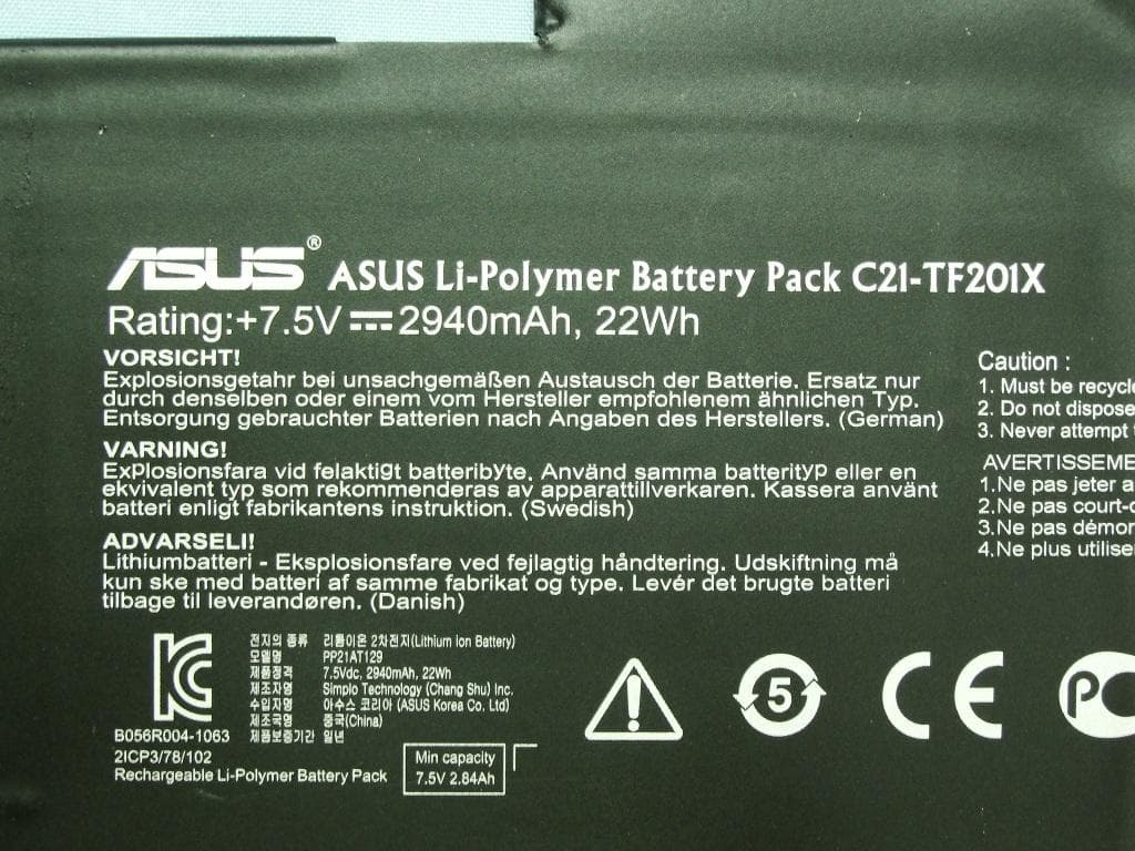 ASUS TRANSFORMER PAD - FCC ID MSQTF300TL - ASUSTeK Computer Inc (1)