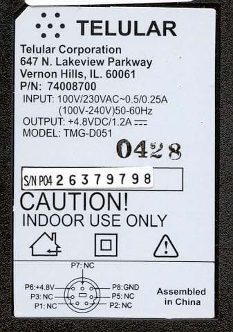 GSM850/1900 Wireless Deskphone - FCC ID MTFSX6PG060304 - Telular Corporation (3)