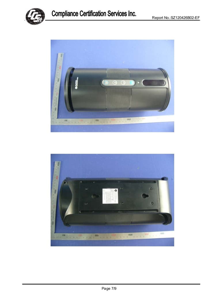 900 MHz Wireless Speaker - FCC ID MVASP1792A-001R - Uni-Art Precise Products Ltd