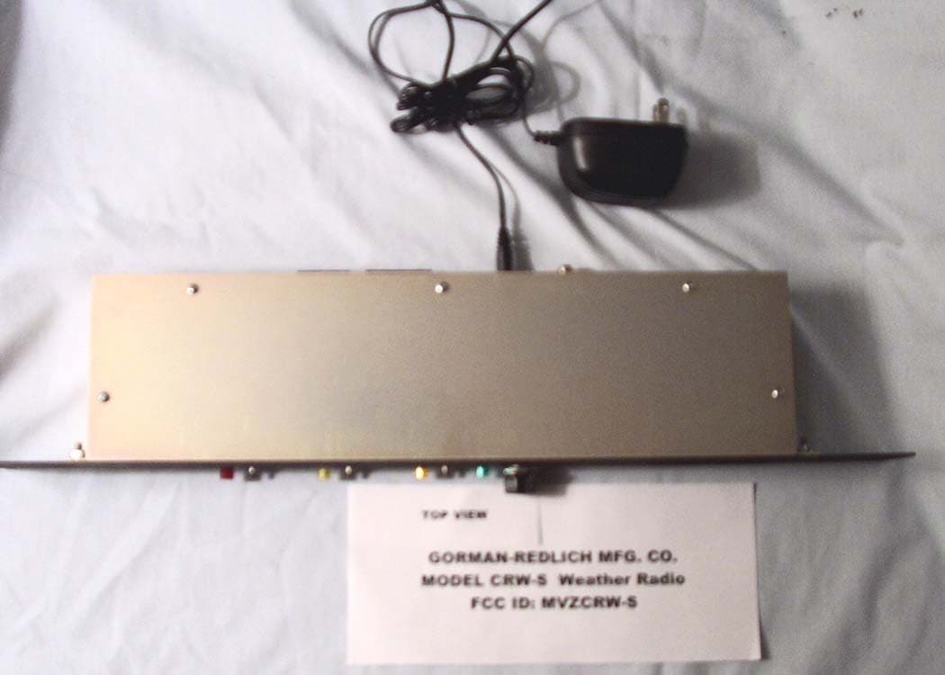 Weather Radio Receiver - FCC ID MVZCRW-S - Gorman Redlich Manufacturing Co (4)