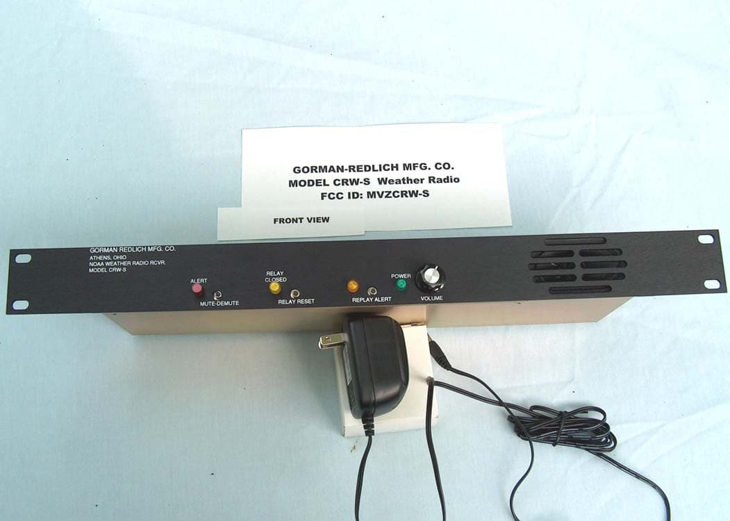 Weather Radio Receiver - FCC ID MVZCRW-S - Gorman Redlich Manufacturing Co (3)