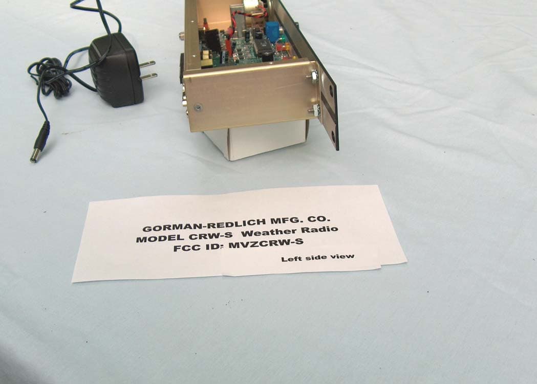Weather Radio Receiver - FCC ID MVZCRW-S - Gorman Redlich Manufacturing Co (5)
