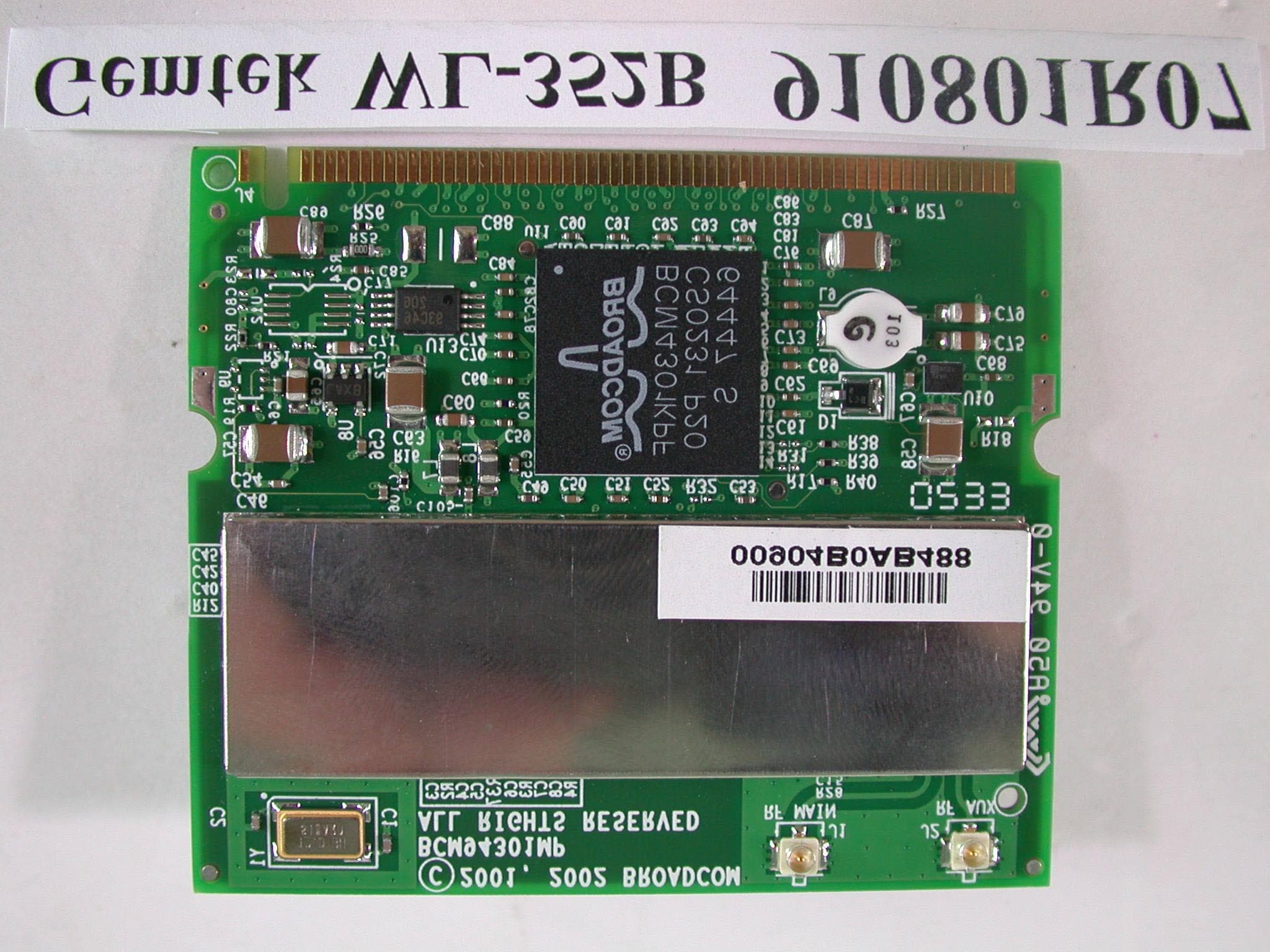 11MbpsWLAN mini-PCI Card - FCC ID MXF-M910725B - Gemtek Technology Co., Ltd.