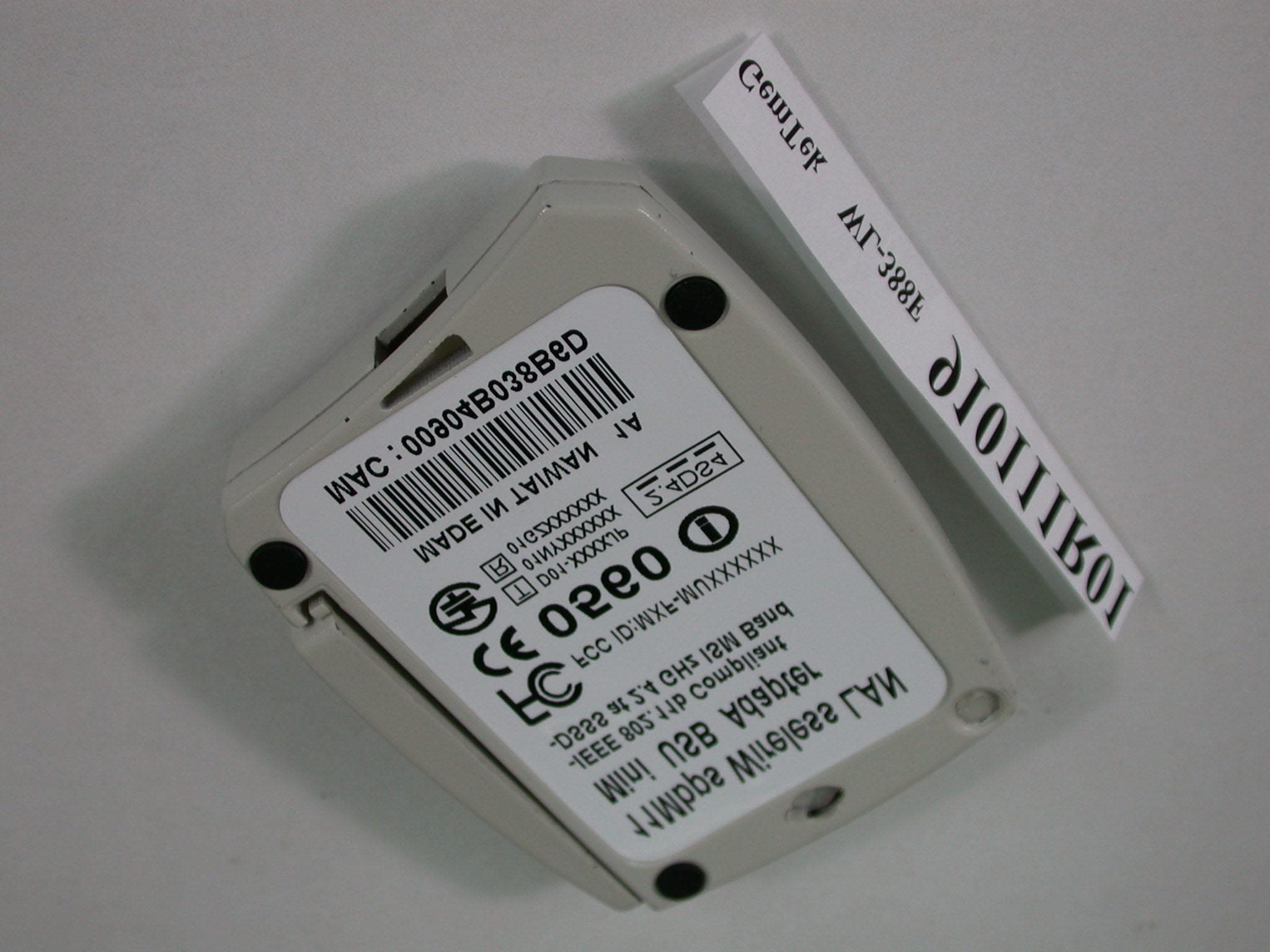 Wireless USB Adapter - FCC ID MXF-U910109 - Gemtek Technology Co., Ltd.