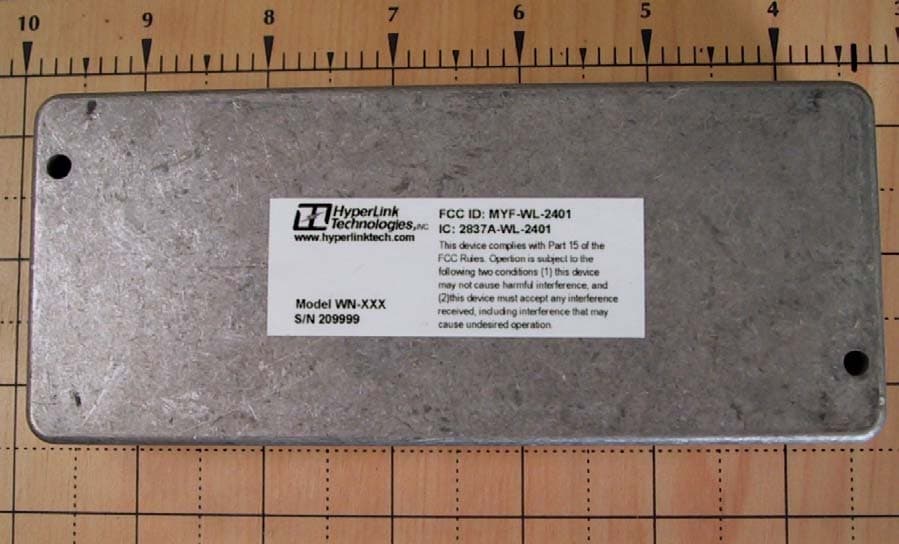 Spread Spectrum Transmission System - FCC ID MYF-WL-2401 - L-Com, Inc. (3)