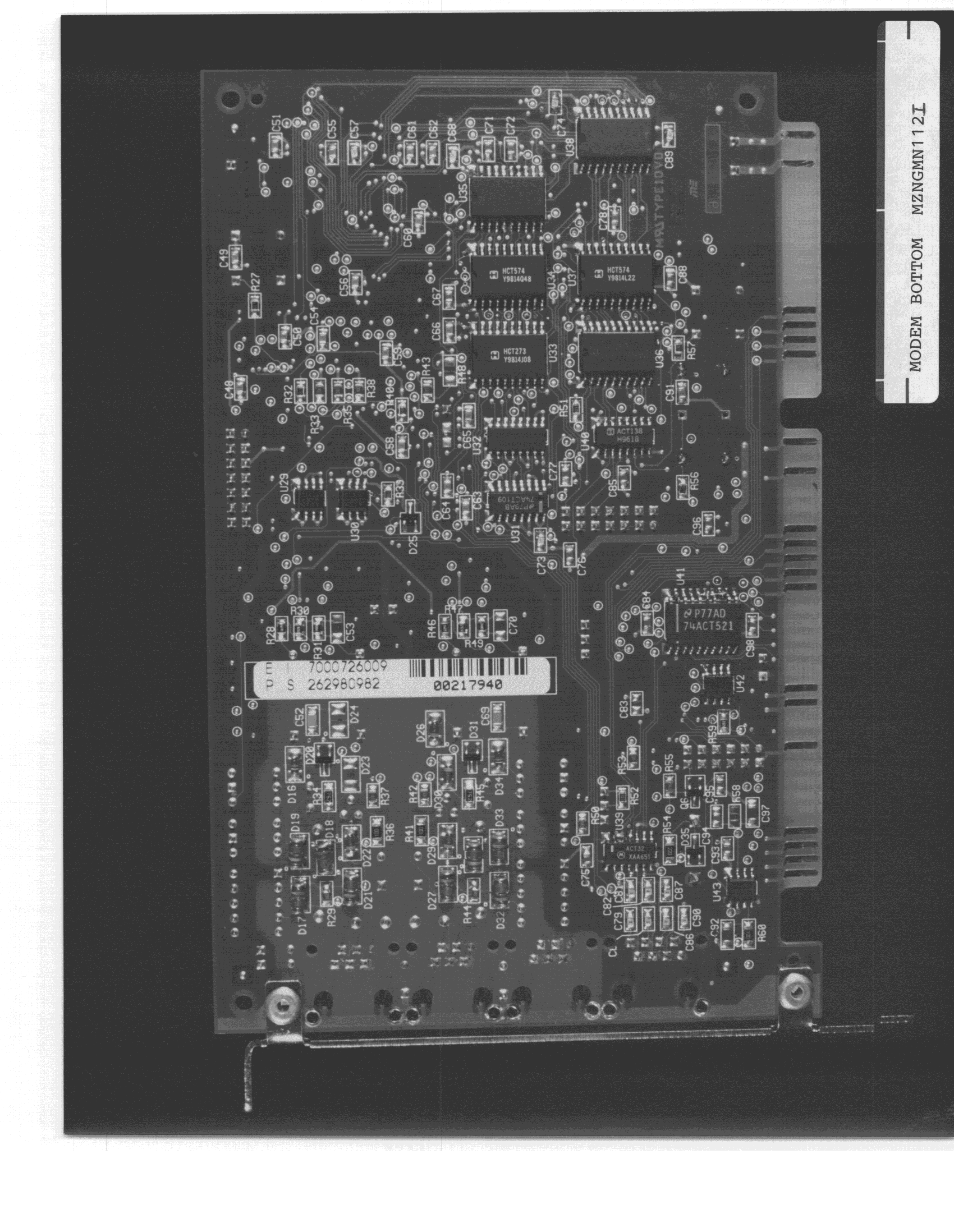Modem Card - FCC ID MZNGMN112I - Transend Corporation