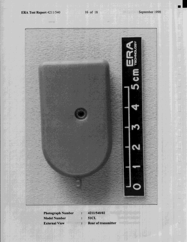 DSR - Part 15 Remote Control/Security Device Transceiver - FCC ID N2YN051 - Reilor Inc.