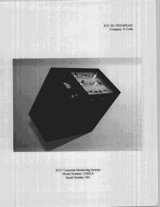 Unified Monitoring System - FCC ID N3S1002A01 - Addison Hi-Tech Incorporated