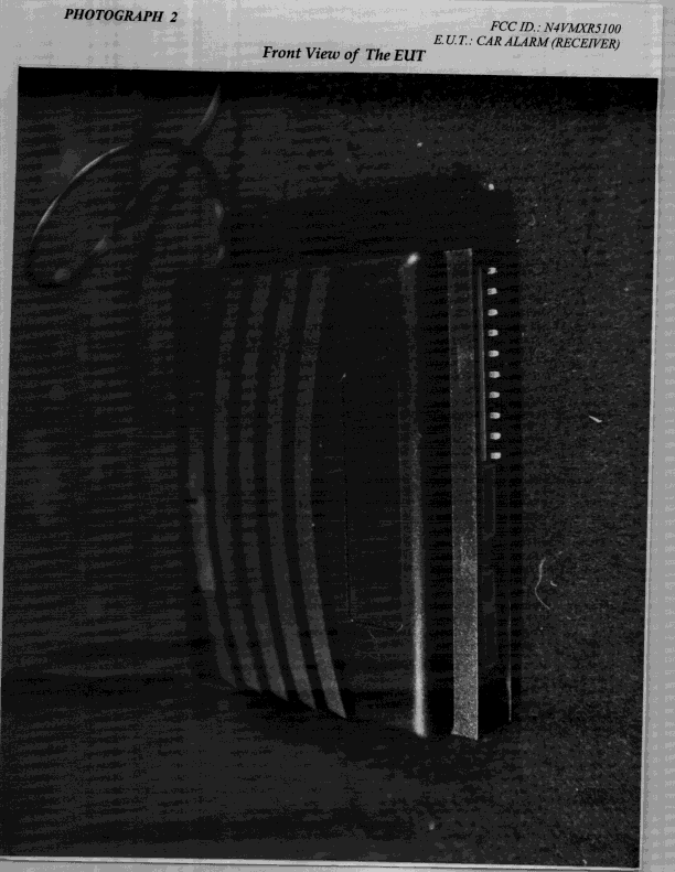 CRR - Superregenerative Receiver - FCC ID N4VMXR5100 - Maxwell Co. Ltd.