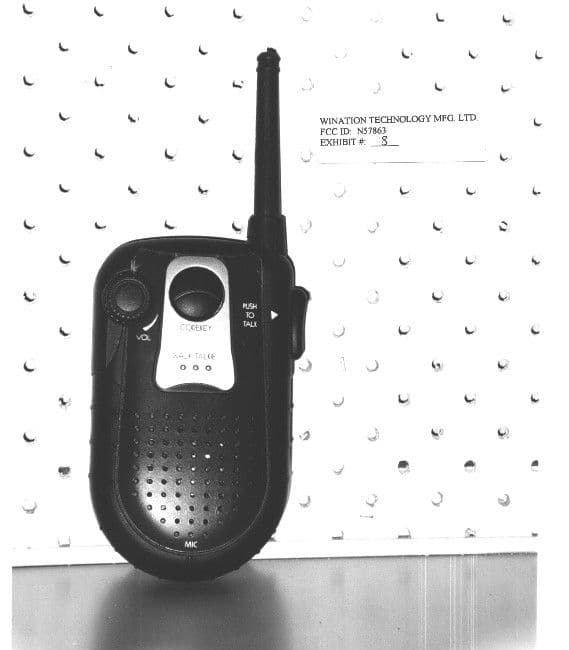 Toy Walkie Talkie - FCC ID N57863 - Wination Technology Mfg Ltd